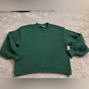 Princess Polly Deep Green V-Neck Sweater